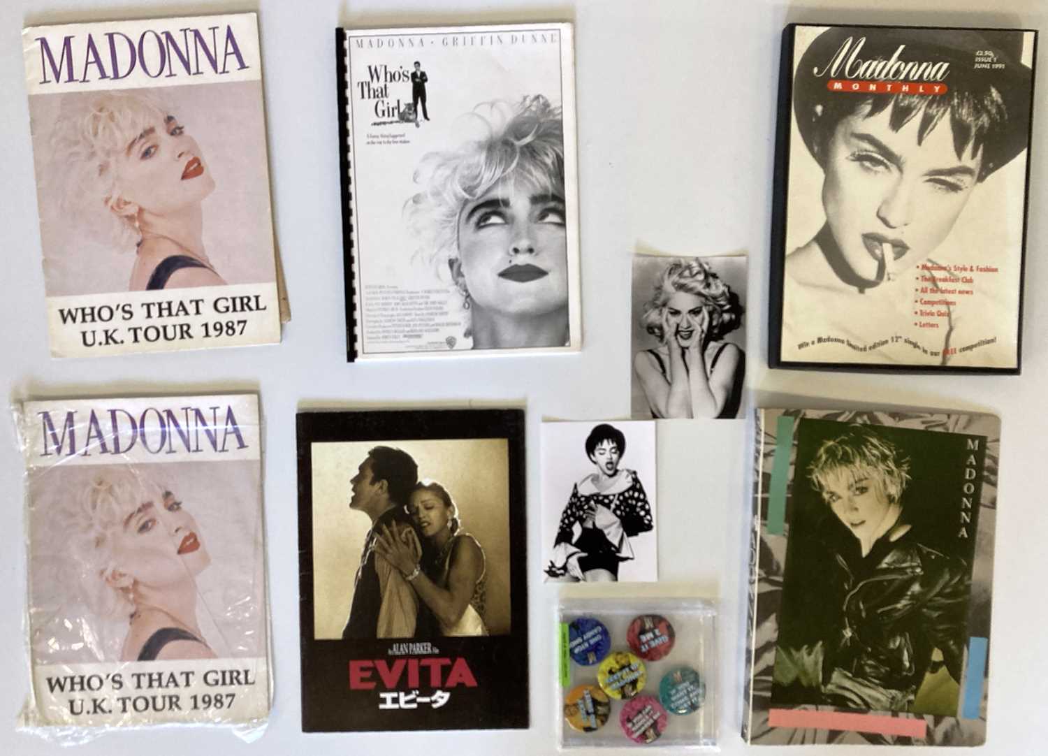 Lot 60 - MADONNA LOBBY CARDS / MEMORABILIA.