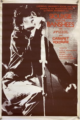 Lot 240 - SIOUXSIE AND THE BANSHEES LIVERPOOL 1978 CONCERT POSTER.