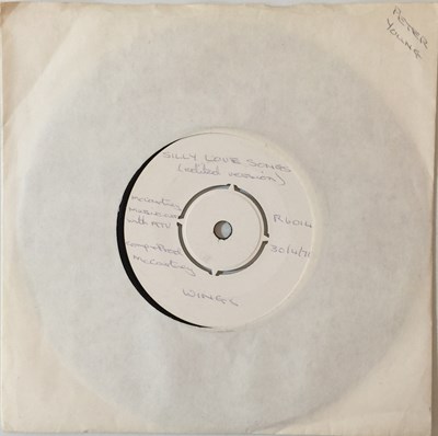 Lot 1142 - WINGS - SILLY LOVE SONGS - 7" W/ LBL TEST PRESSING