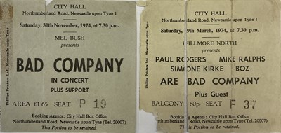 Lot 121 - BAD COMPANY, PAUL KOSSOFF & BACK STREET CRAWLER FLYER / PROGRAMMES / PHOTOS &  TICKET STUBS.