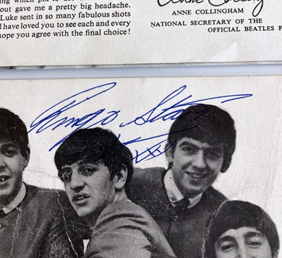 Lot 484 - THE GREAT POP PROM PROGRAMME - SIGNED RINGO STARR CARD.