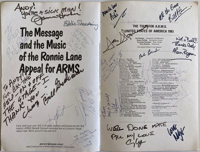 Lot 400 - RONNIE LANE APPEAL PROGRAMME - SIGNED BY JIMMY PAGE / CLAPTON / ROLLING STONES AND MORE.