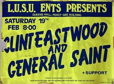 Lot 250 - LEICESTER POLY CONCERT POSTERS - CLINT EASTWOOD AND GENERAL SAINT.