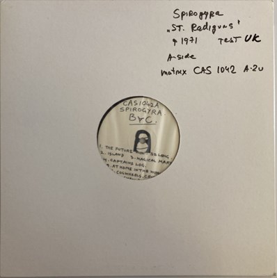 Lot 1079 - SPIROGYRA - ST. RADIGUNDS LP (SINGLE SIDED UK TEST PRESSING - B&C CAS 1042)