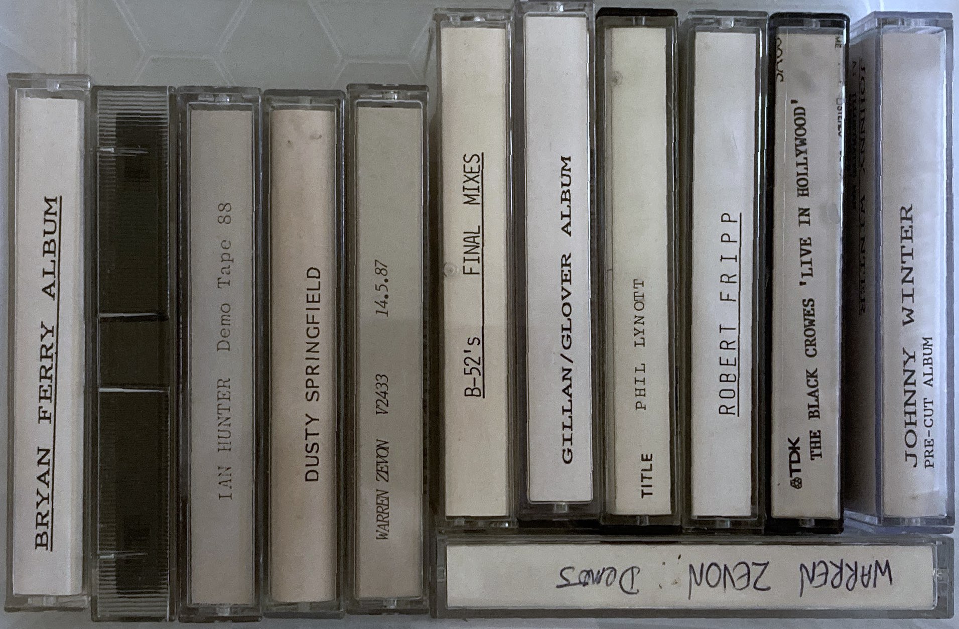 Lot 72 CLASSIC ROCK DEMO AND PROMO CASSETTES.
