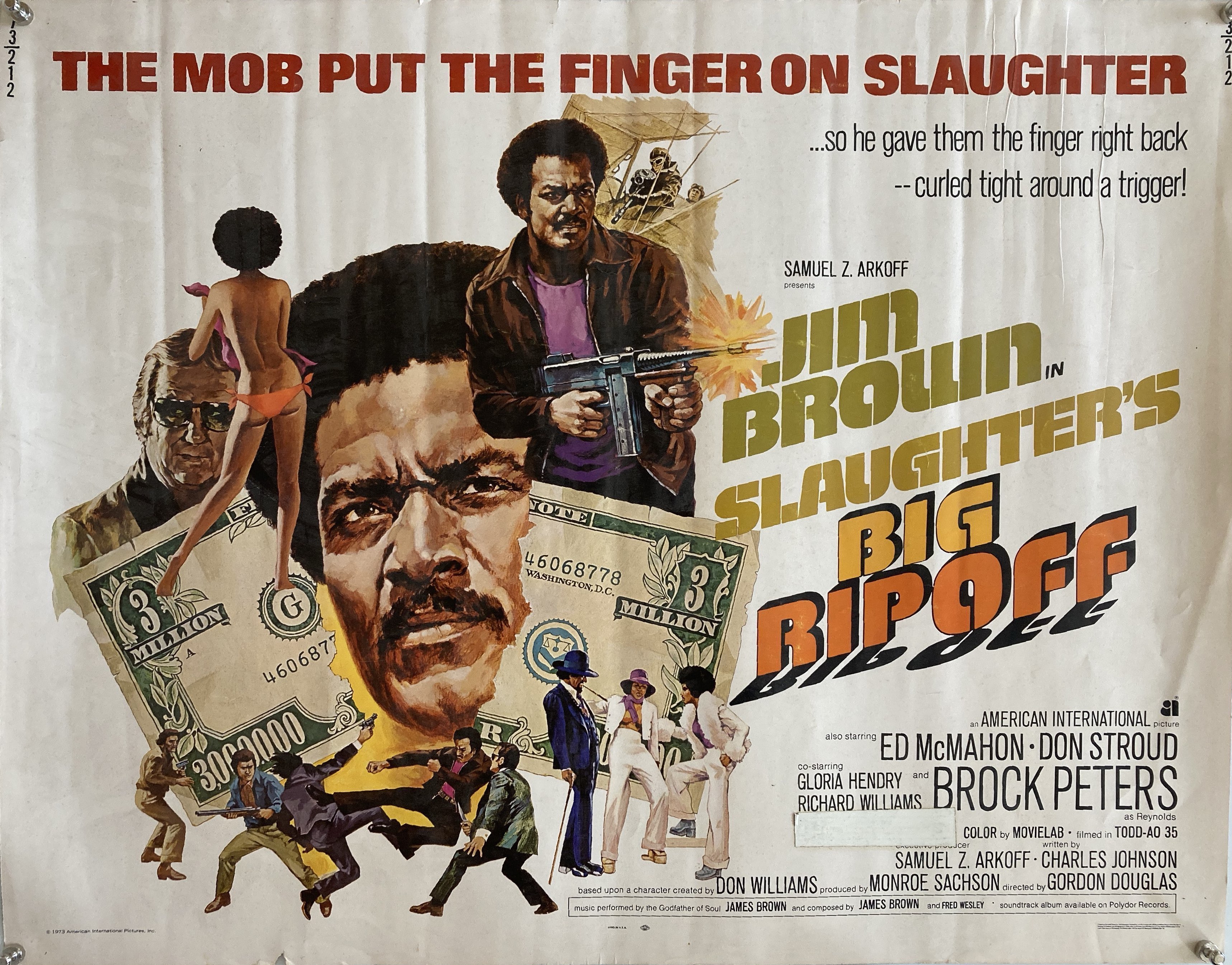 Lot 277 - JAMES BROWN - BIG RIP OFF FILM POSTER.