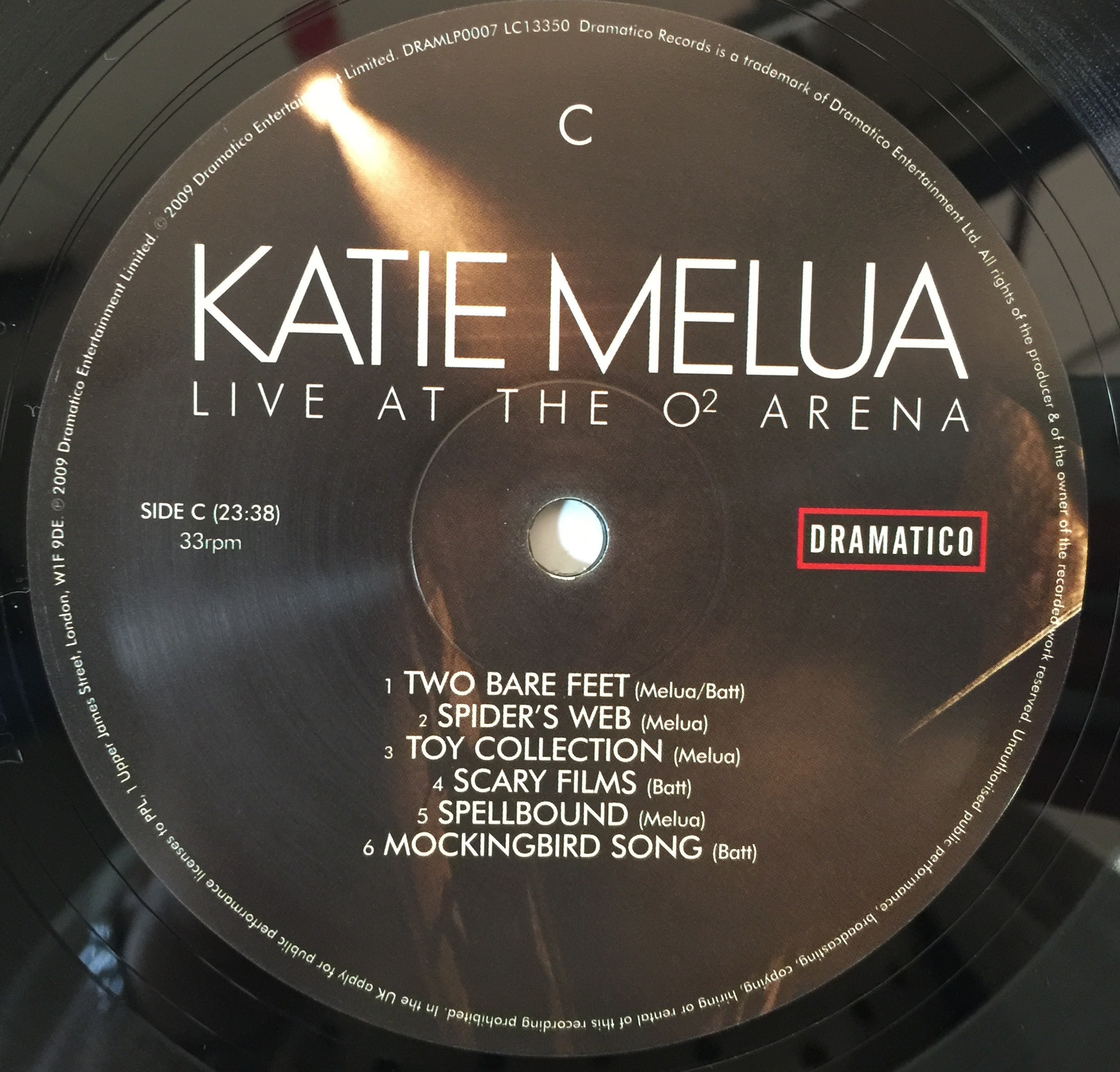 Lot 1206 - KATIE MELUA - LIVE AT THE O2 ARENA LP