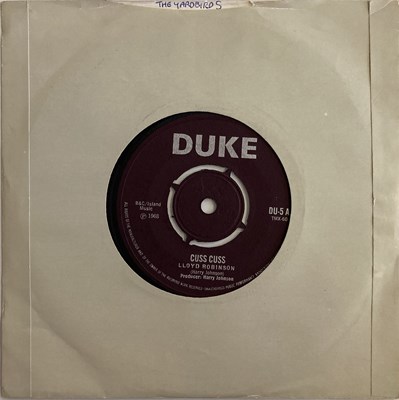 Lot 1231 - LLOYD ROBINSON - CUSS CUSS C/W LAVENDER BLUE 7" (ORIGINAL UK RELEASE - DUKE DU-5)