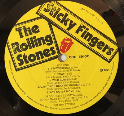Lot 1240 - THE ROLLING STONES - STICKY FINGERS LPs (ORIGINAL UK AND SPANISH COPIES)