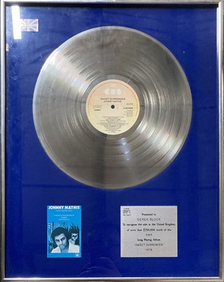 Lot 164 - JOHNNY MATHIS BPI AWARD COLLECTION.