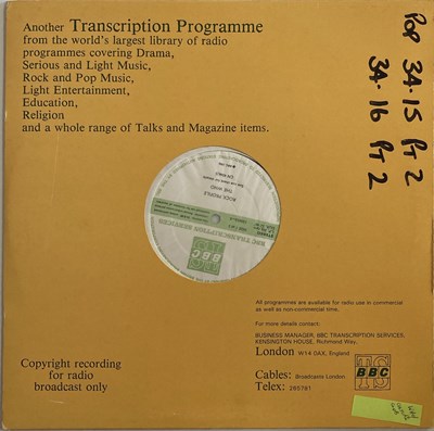 Lot 1253 - THE WHO - ROCK PROFILE BBC TRANSCRIPTION SERVICES LPs