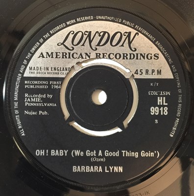 Lot 722 - BARBARA LYNN - UK 7" RARITIES