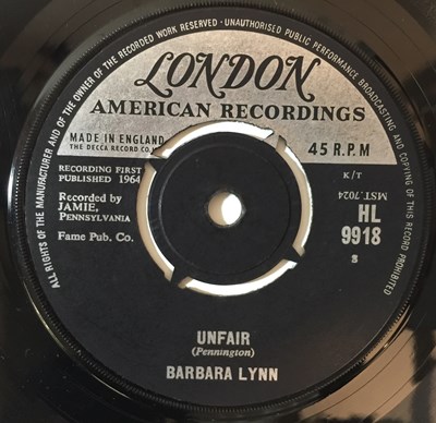 Lot 722 - BARBARA LYNN - UK 7" RARITIES