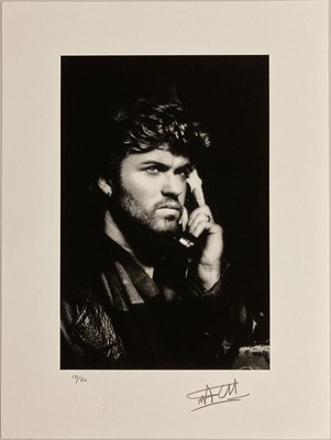 Lot 397 - GEORGE MICHAEL 'LOST' PHOTO PRINT - MARTYN GODDARD SIGNED.