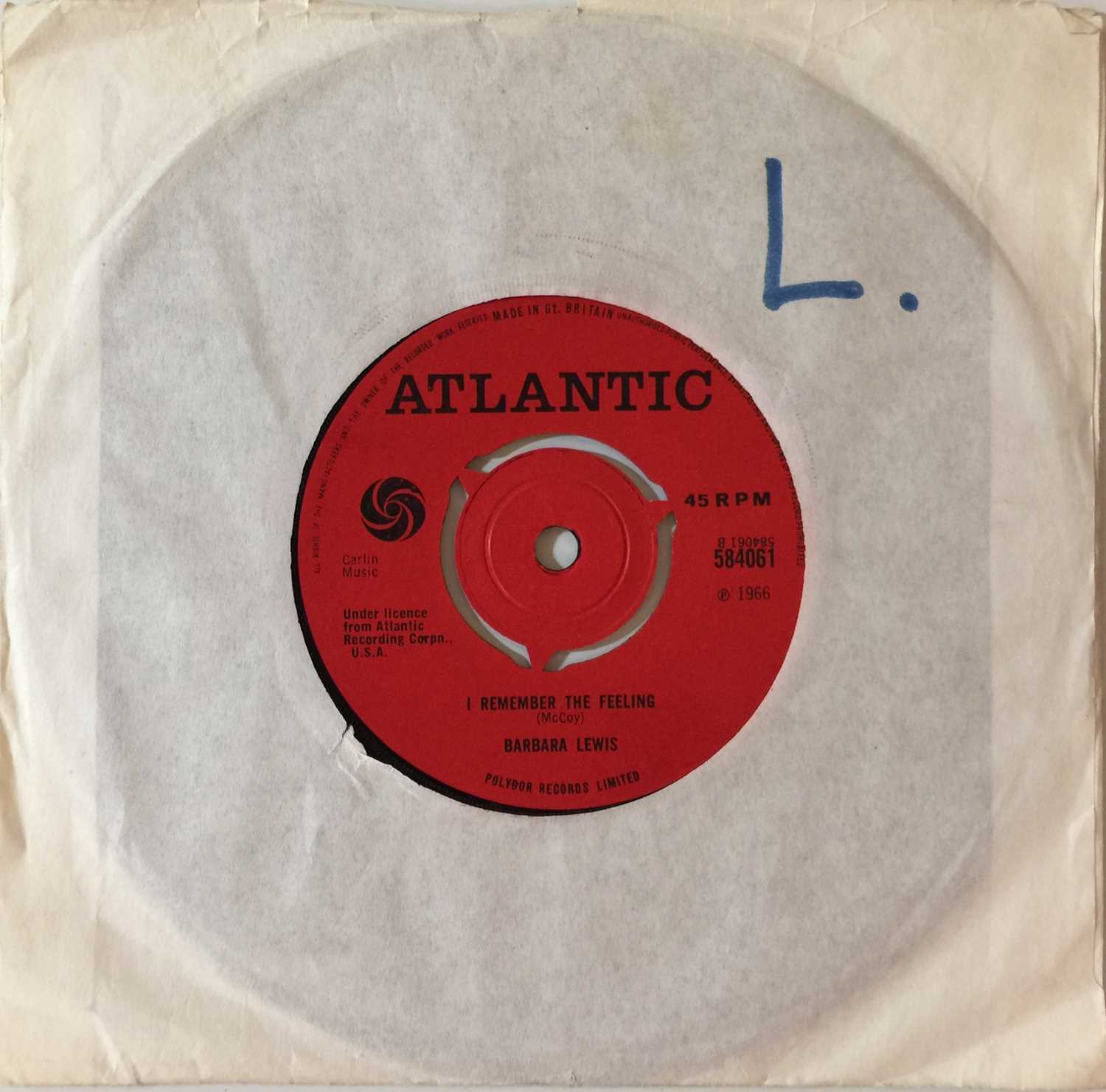 Lot 5 - BARBARA LEWIS - I REMEMBER THE FEELING C/W BABY WHAT DO YOU WANT ME TO DO 7" (UK ORIGINAL - ATLANTIC 584061)
