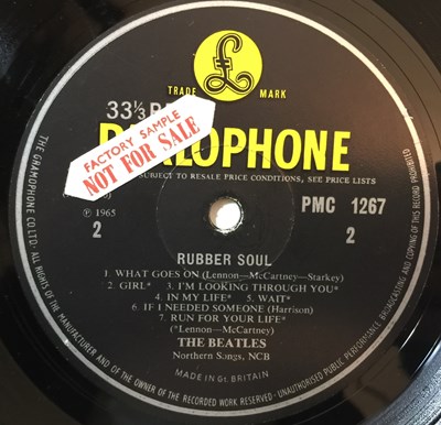 Lot 42 - THE BEATLES - RUBBER SOUL/SHE LOVES YOU (ORIGINAL FACTORY SAMPLE STICKERED COPIES)
