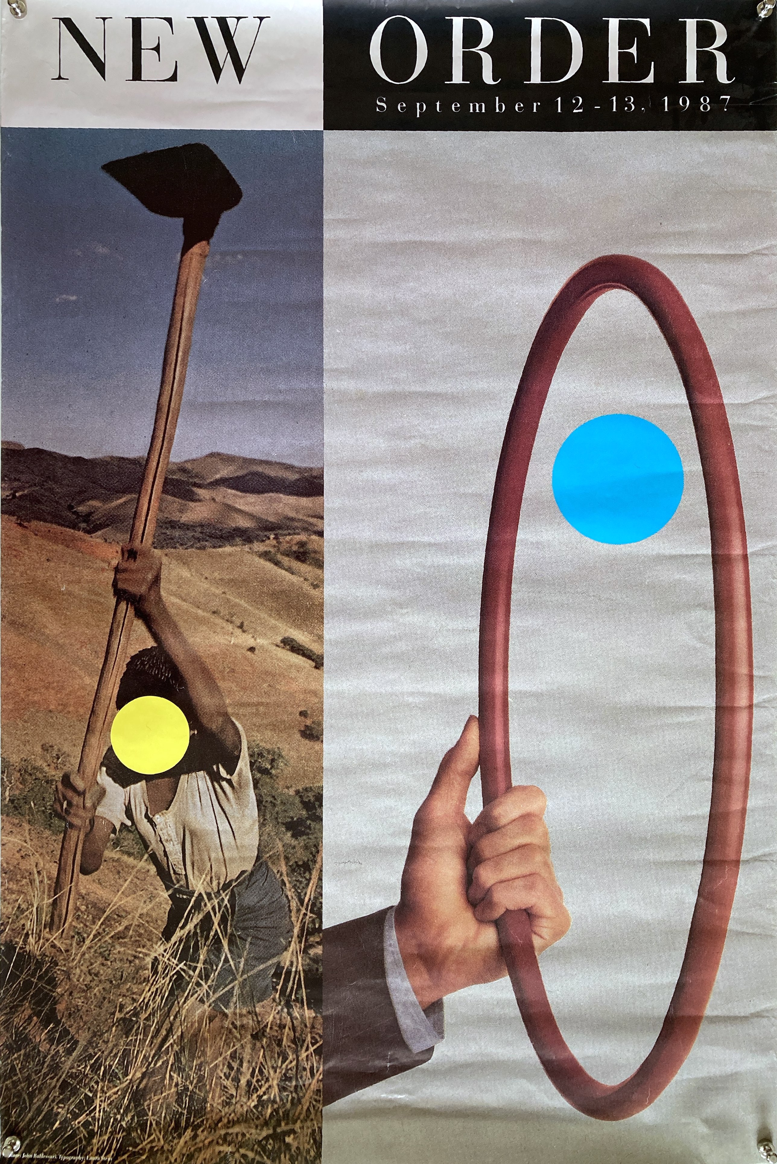 John Baldessari ポスター Lot 18 - NEW ORDER JOHN BALDESSARI 1987 POSTER.