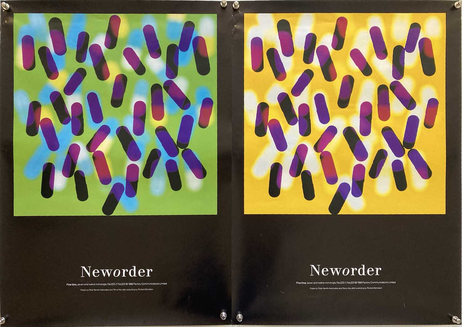 Lot 21 - NEW ORDER FINE TIME PROMO POSTERS.