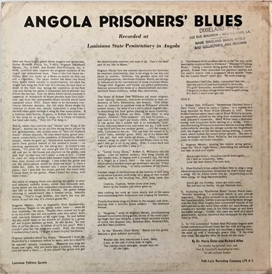 Lot 179 - ROBERT PETE WILLIAMS - ANGOLA PRINSONERS' BLUES LP (LFS A-3)