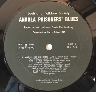 Lot 179 - ROBERT PETE WILLIAMS - ANGOLA PRINSONERS' BLUES LP (LFS A-3)