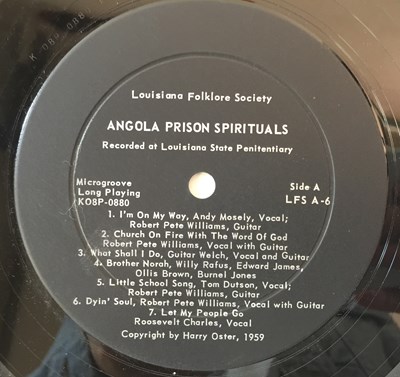 Lot 184 - VARIOUS - ANGOLA PRISON SPIRITUALS LP (LFS A-6)