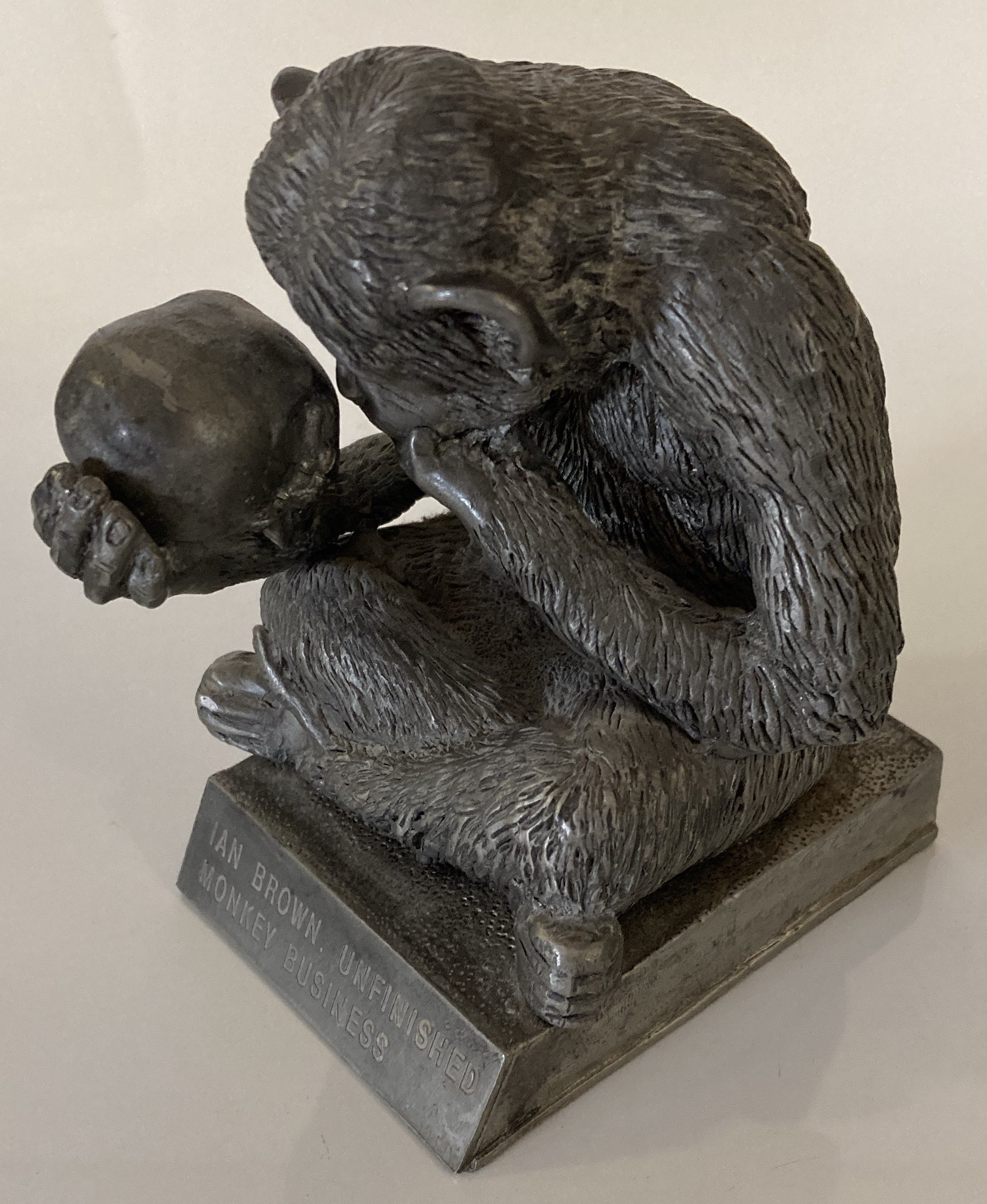 Lot 204 IAN BROWN UNFINISHED MONKEY BUSINESS PEWTER Lot 204 IAN BROWN UNFINISHED MONKEY BUSINESS PEWTER