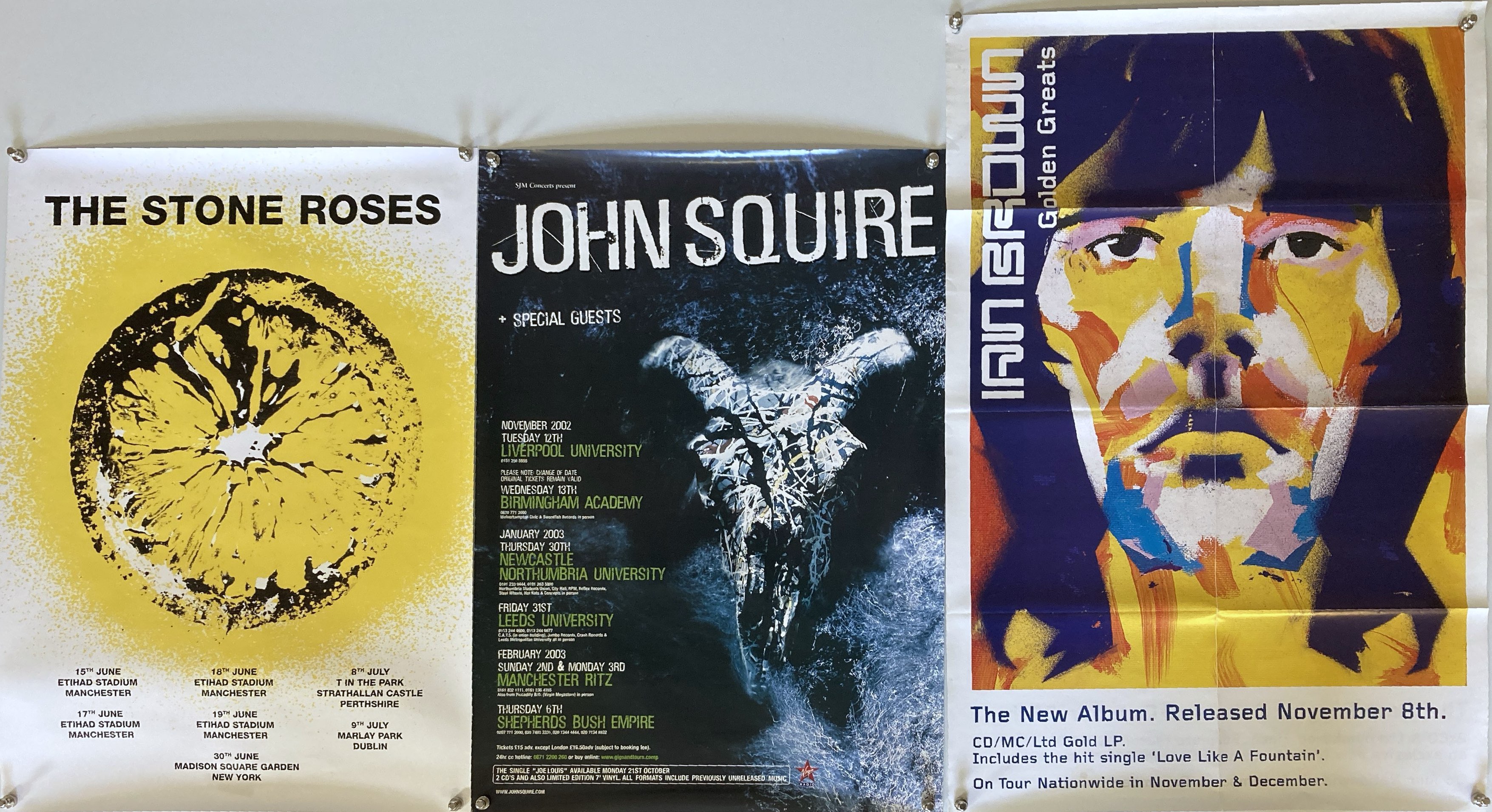 Lot 238 STONE ROSES AND RELATED BANDS POSTERS.