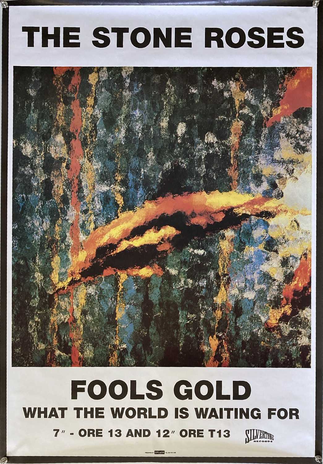 Lot 215 - STONE ROSES FOOLS GOLD ORIGINAL POSTER.