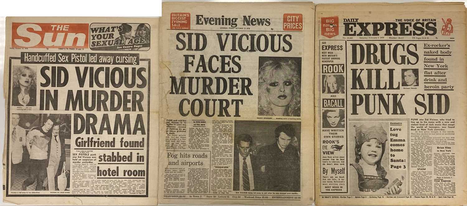 Lot 388 - SEX PISTOLS ORIGINAL HEADLINES - SID DEATH