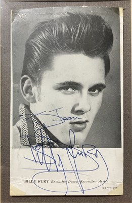 Lot 156 - BILLY FURY SIGNED DISPLAY