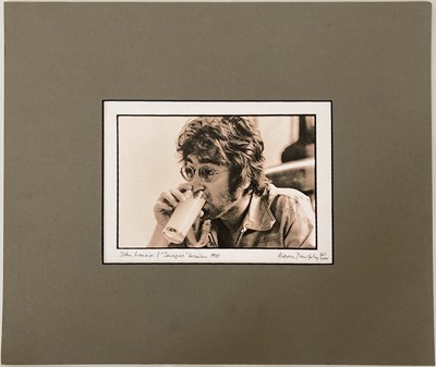 Lot 316 - KIERON MURPHY SIGNED JOHN LENNON PHOTO PRINT.