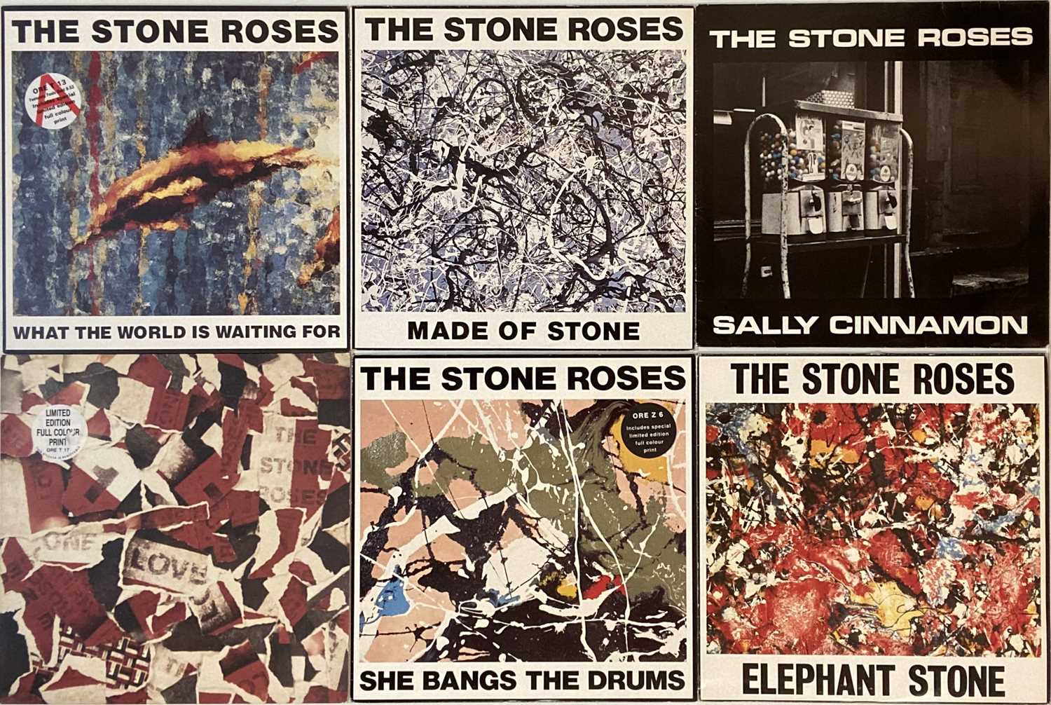 Lot 306 - THE STONE ROSES - 12" SINGLES (ORIGINAL/EARLY UK COPIES WITH PRINTS INCLUDED)