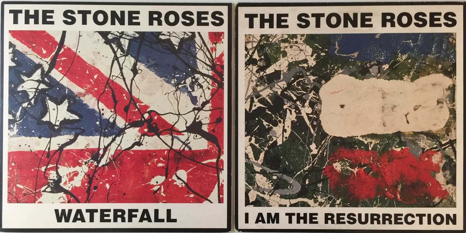 Lot 307 - THE STONE ROSES - I AM THE RESURRECTION/WATERFALL 12" (COMPLETE ORIGINAL COPIES)
