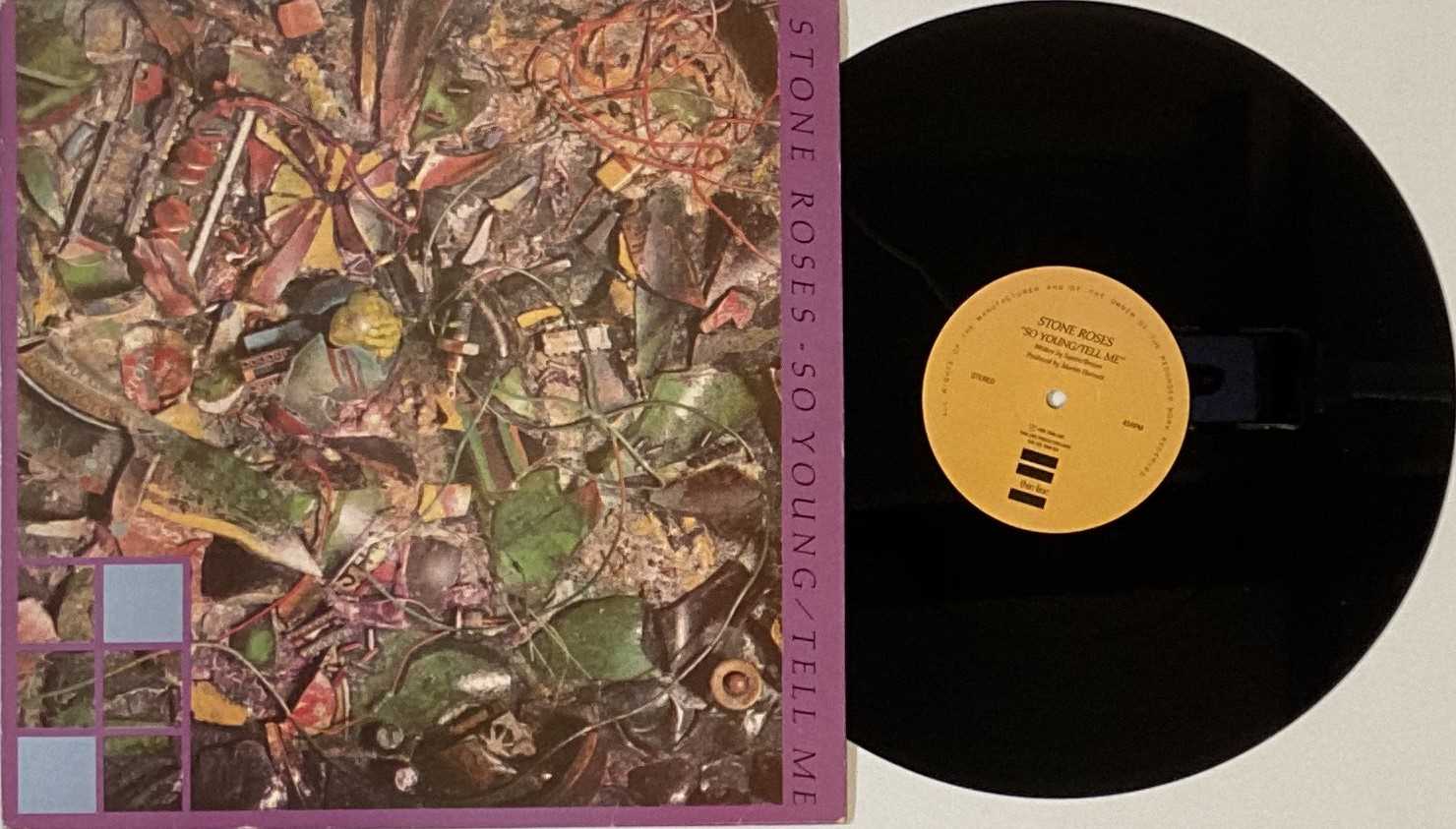Lot 316 - THE STONE ROSES - SO YOUNG/TELL ME 12" (ORIGINAL UK RELEASE - THIN LINE THIN 001)