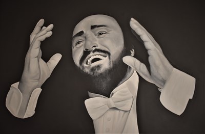 Lot 27 - EXCLUSIVE PAVAROTTI ARTWORK BY WILL MCNALLY