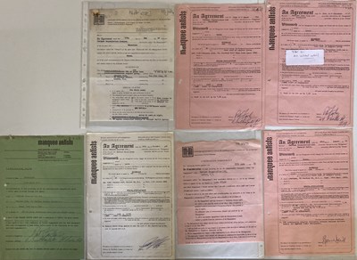 Lot 148 - 1960S MARQUEE CLUB CONTRACTS.