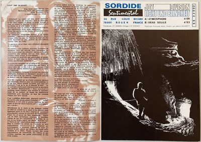 Lot 360 - JOY DIVISION - 'SORDIDE SENTIMENTAL' (ATMOSPHERE/LICHT UND BLINDHEIT) (PRIVATE REISSUE)