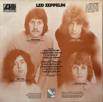 Lot 173 - LED ZEPPELIN - 'I' LP (EARLY UK PLUM ATLANTIC 588171)