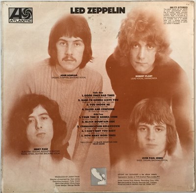 Lot 42 - LED ZEPPELIN - 'I' LP (ORIGINAL UK 'TURQUOISE'  COPY - ATLANTIC 588171)