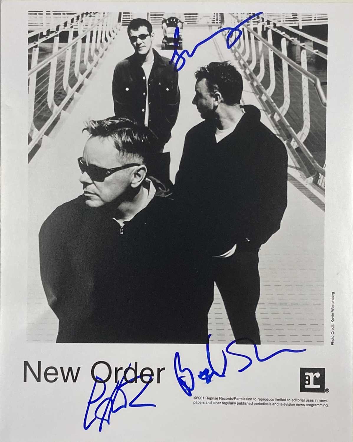 Lot 403 - NEW ORDER SIGNED PHOTO