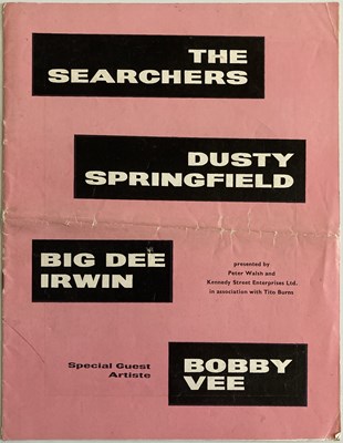 Lot 171 - 1960S STARS AUTOGRAPHED PROGRAMMES - BILLY J KRAMER / DUSTY SPRINGFIELD.