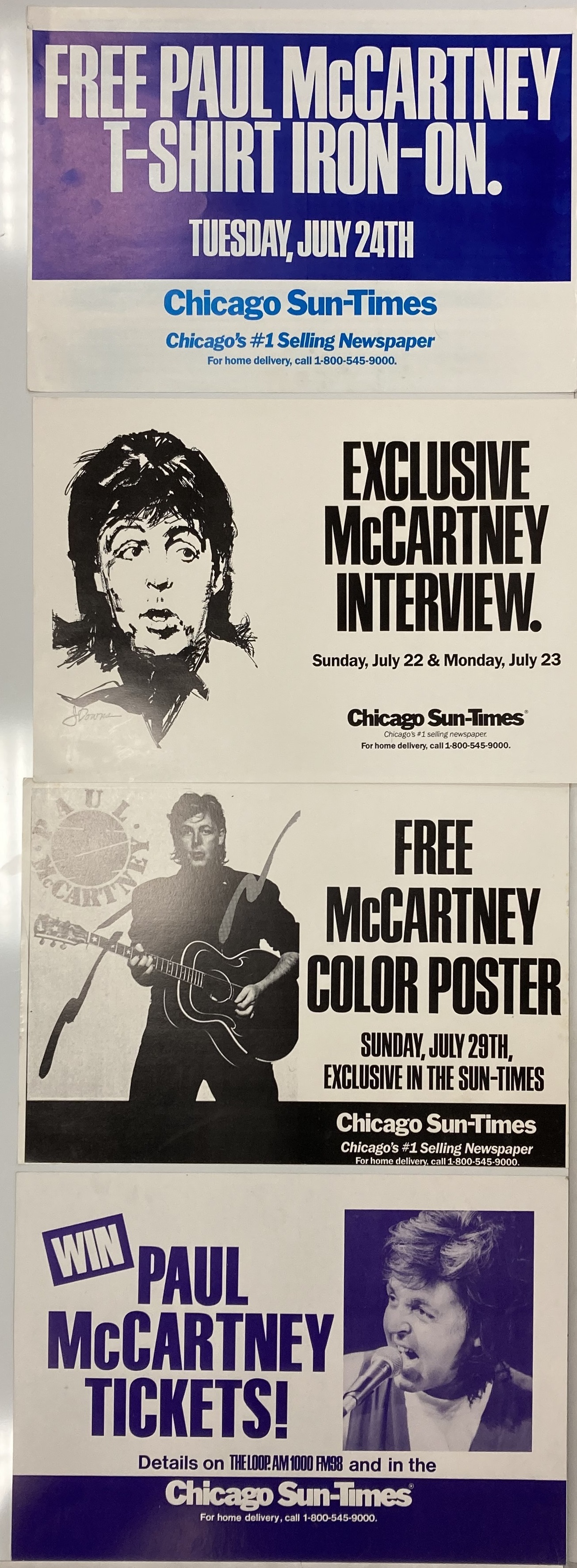 Lot 205 - PAUL MCCARTNEY POSTERS