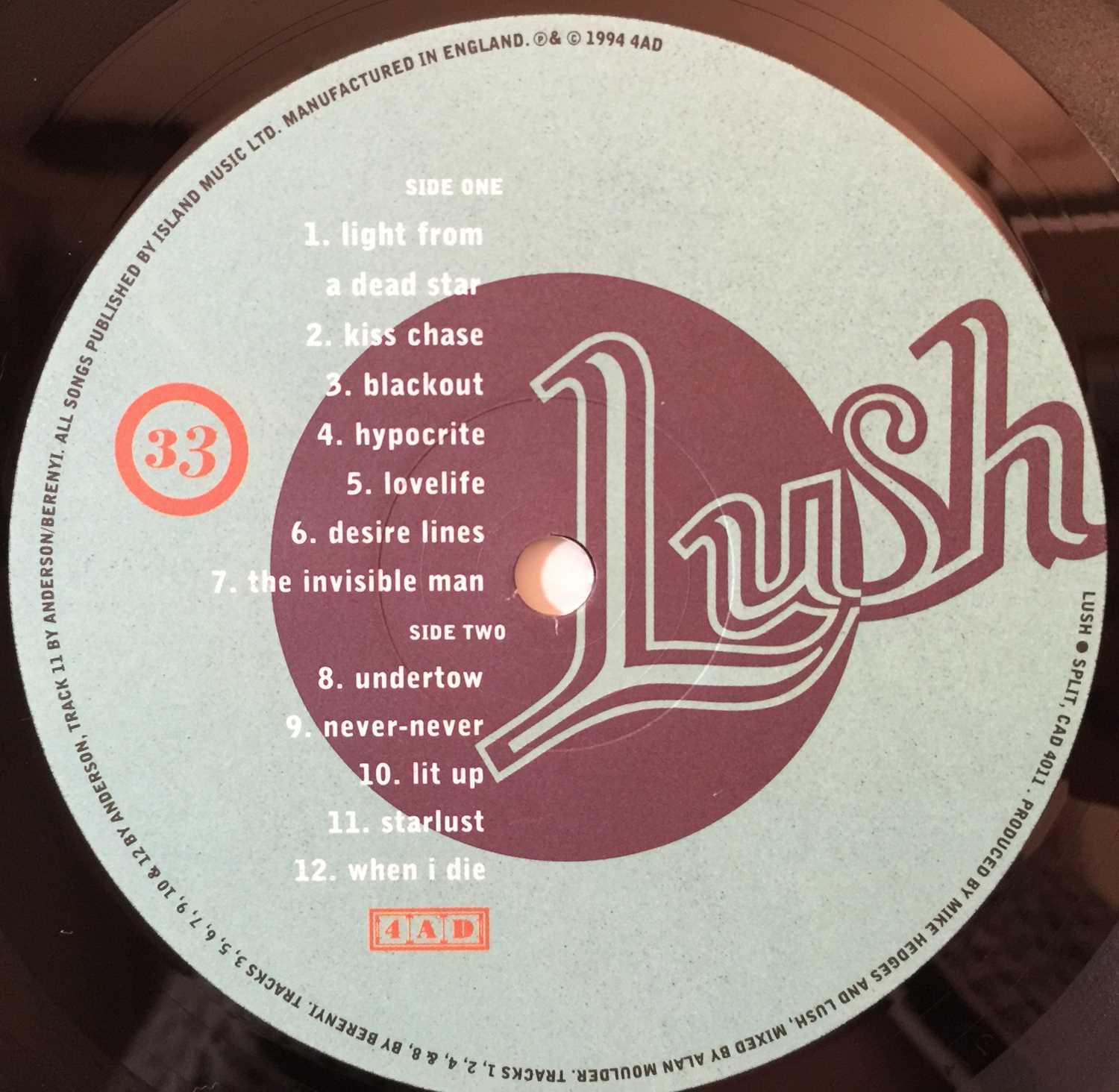 Lot 576 - LUSH - SPLIT LP (CAD 4011)