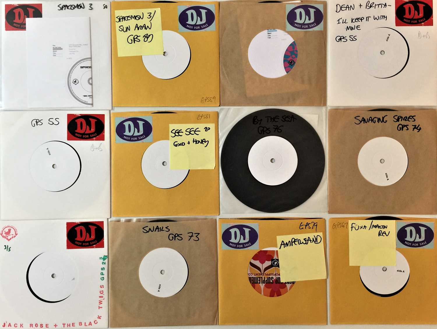 Lot 590 - THE GREAT POP SUPPLEMENT LABEL - 7" WHITE LABELS