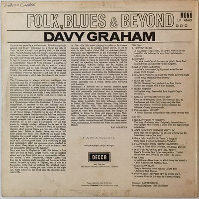 Lot 616 - DAVY GRAHAM - FOLK, BLUES & BEYOND LP (ORIGINAL UK PRESSING - DECCA LK 4649)