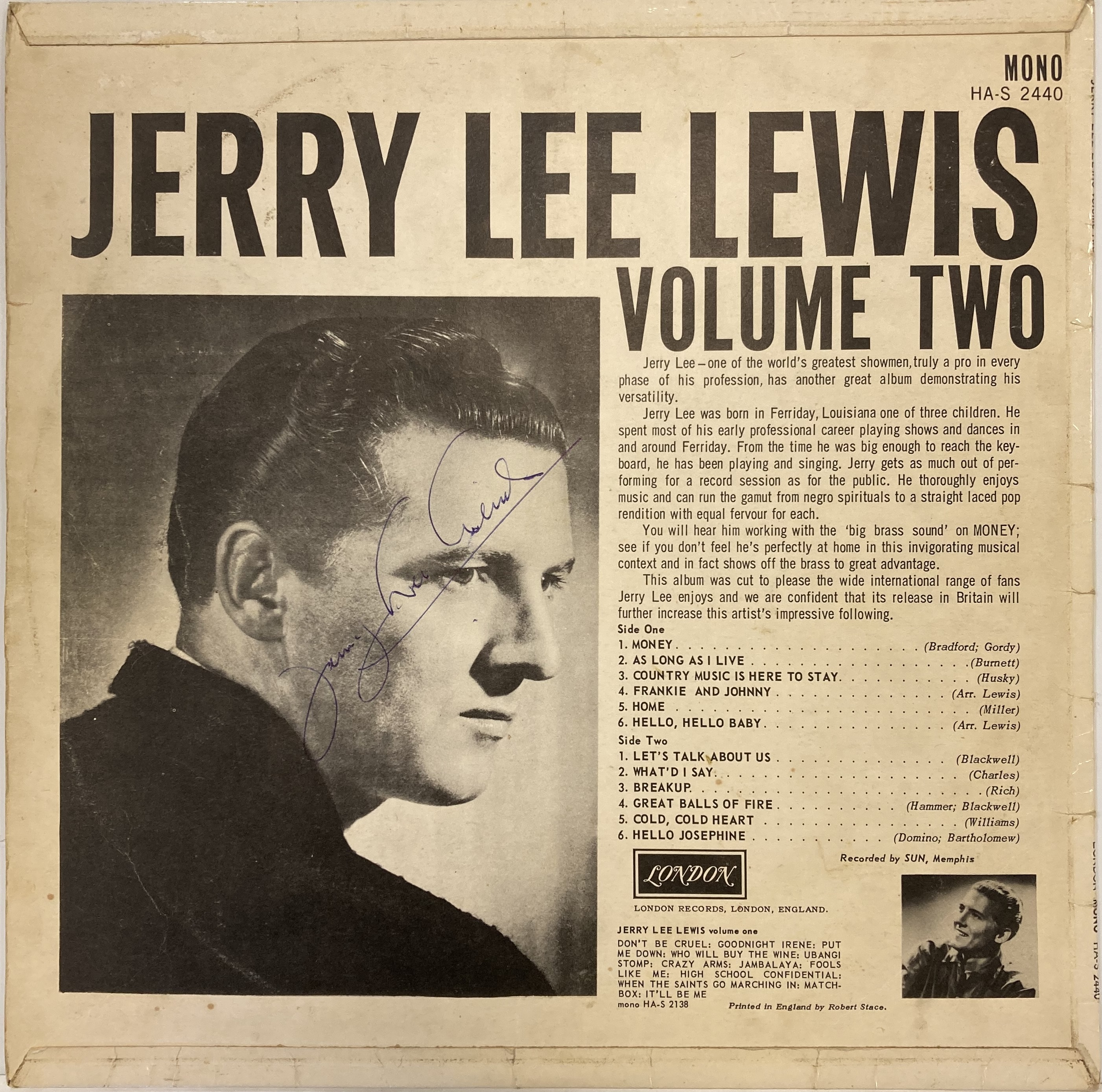 名盤!MONOJerry Lee Lewis(1st）UKオリジナルLP良品レア Jerry Lee Lewis – Jerry Lee Lewis – Vinyl (LP, Album, Mono