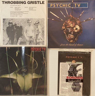 Lot 443 - THROBBING GRISTLE/PSYCHIC TV - LPs/7" INCLUDING FULLY SIGNED