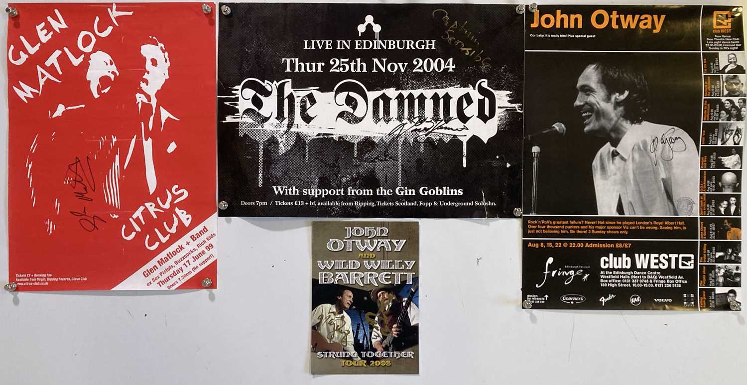 Punk Sign Post Lot 336 - SIGNED PUNK / POST PUNK POSTERS.
