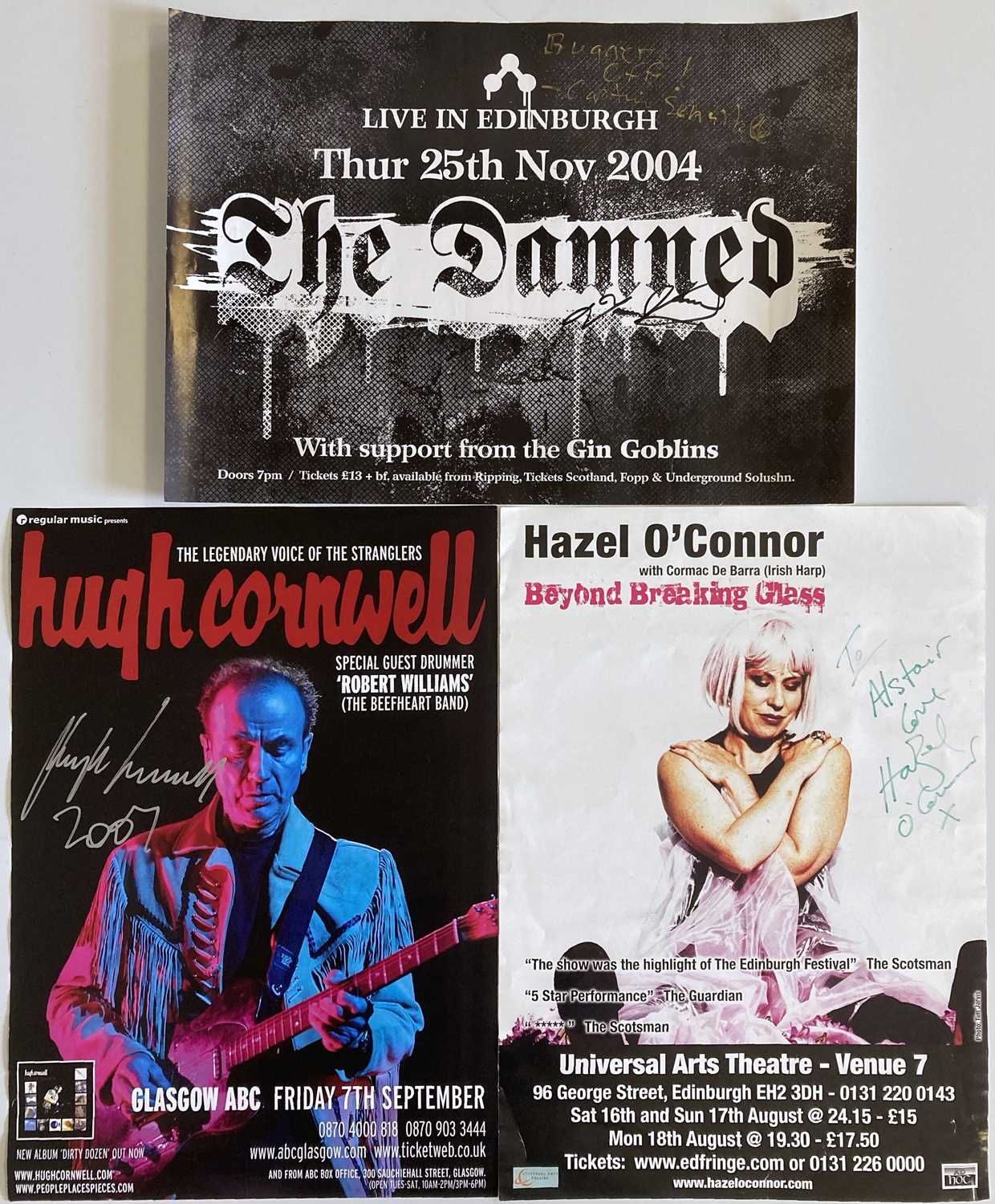 Lot 447 - SIGNED PUNK / POST PUNK POSTERS.