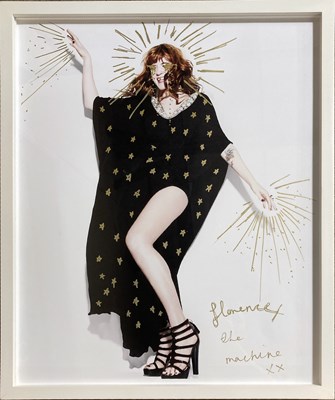Lot 449 - FLORENCE AND THE MACHINE - 1/1 RANKIN 'DESTROY' PRINT.